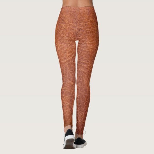 Leggings Brown leather (Dos)