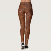 Leggings Brown Marbre brillant : Arrière - plan Texture de (Dos)