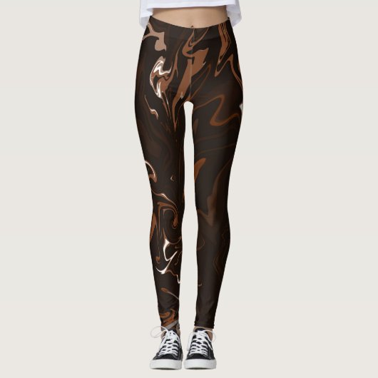Leggings Brown, noir et gris (Devant)