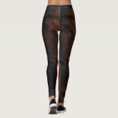 Leggings Brown Noir Noir Faux Cowhide (Dos)