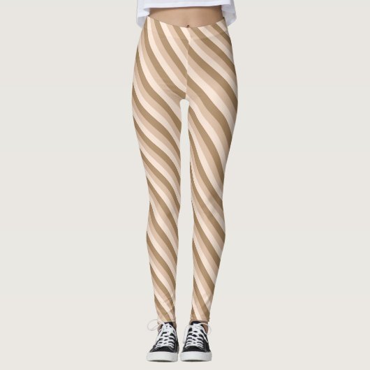 Leggings Brown Ombre strié (Devant)
