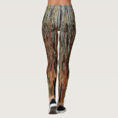 Leggings Brown Orange Black Aqua Funky Camouflage Abstrait (Dos)