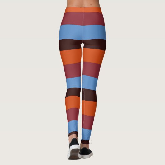 leggings Brown, orange et bleus (Dos)