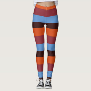 leggings Brown, orange et bleus