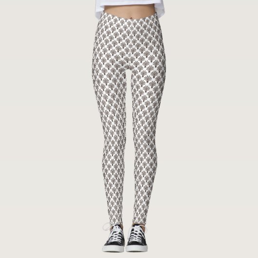 Leggings Brown pour femmes de mini-palmier (Devant)