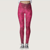 Leggings Brûlure de noix en rose framboise texturé (Devant)