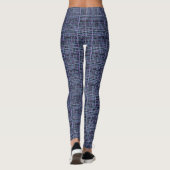Leggings Brûlure graphique tissée Bleu à violet (Dos)