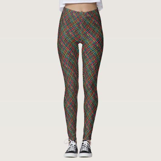 Leggings Brûlure graphique tissée colorée (Devant)