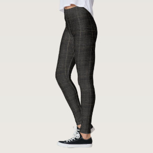 Leggings Brûlure graphique tissée noir