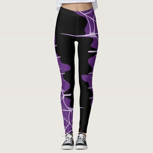 Leggings Brume d'araignée violette (Devant)