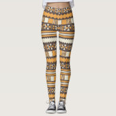 Leggings brun aztèque (Devant)