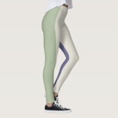 Leggings Brun Vert et Rayures Violettes (Droite)