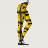 Leggings brunette à queue verte mersirène jaune (Droite)