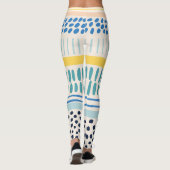 Leggings Brush Strokes : Abstrait Fun sans couture (Dos)