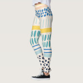 Leggings Brush Strokes : Abstrait Fun sans couture (Gauche)