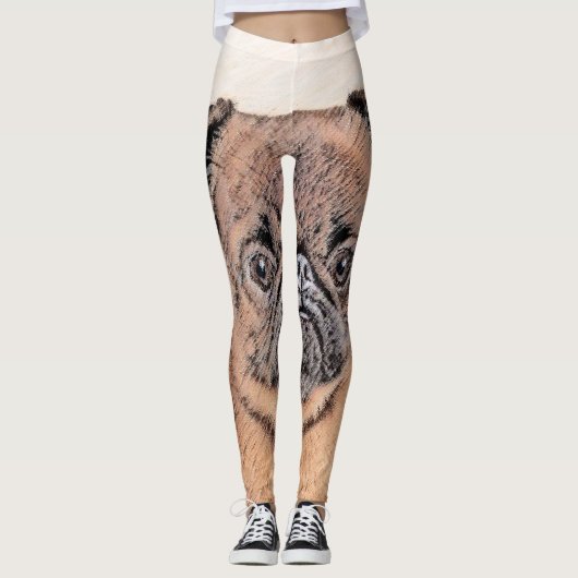 Leggings Bruxelles Griffon Smooth Painting Original Chien A (Devant)