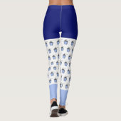 Leggings Bryn Mawr Léger Motif de lanterne bleue (Dos)