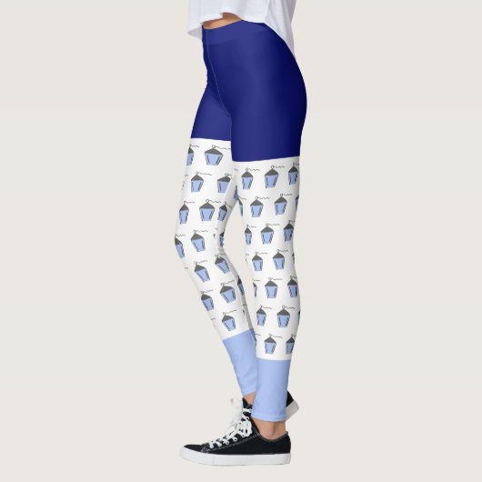 Leggings Bryn Mawr Léger Motif de lanterne bleue (Gauche)