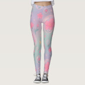 Leggings Bubble Bloom Garden – Pastel Floral Pattern for Gi (Devant)