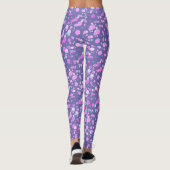 Leggings Bubble motif C02 rose LPurple BG (Dos)