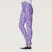 Leggings Bubble motif C02 rose LPurple BG (Gauche)