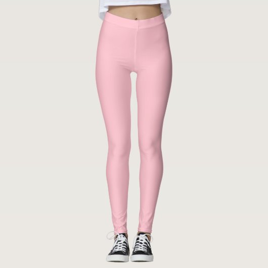 Leggings Bubblegum rose couleur solide (Devant)