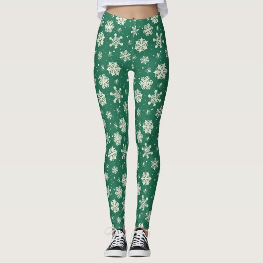 Leggings Buddy le Motif Elf Snowflake (Devant)