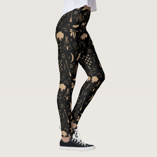Leggings Buffalo Adventures Motif Kraft Paper ID599 (Droite)