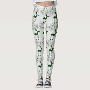 Leggings Buffalo Plaid Christmas Deer Thunder_Cove