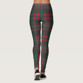 Leggings Buffalo Plaid Noël Motif Vert Rouge Noir (Dos)