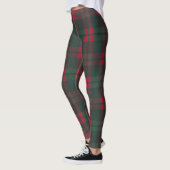 Leggings Buffalo Plaid Noël Motif Vert Rouge Noir (Gauche)