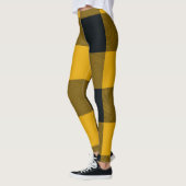 Leggings Buffle jaune et noir Plaid À damiers (Gauche)