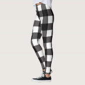 Leggings Buffle noir et blanc En vichy À damiers Plaid (Gauche)