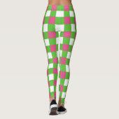 Leggings Buffle rose et vert sororité Plaid (Dos)
