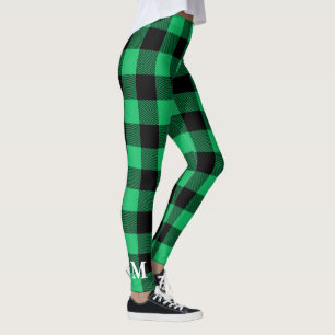 Leggings Buffle vert et noir En vichy Holiday Le