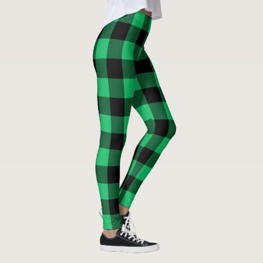 Leggings Buffle vert et noir Vérifier En vichy vacances (Droite)