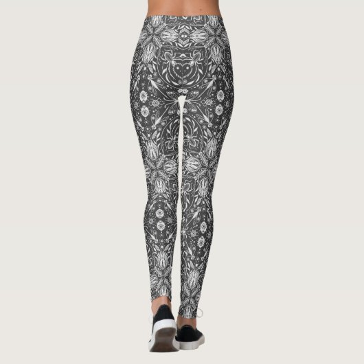 Leggings Bugs, blanc cassé sur noir (Dos)