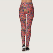 Leggings Bugs de Doodle sur corail rouge (Dos)
