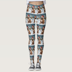 Leggings Bull Mastiff Chien hiver Merveilles pays Noël Joie