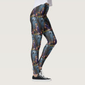 Leggings Bull Terrier Chien Whimsical Halloween Peinture (Droite)