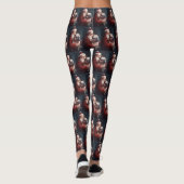 Leggings Bulldog avec Noël Festif du Père Noël (Dos)
