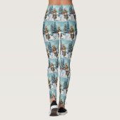 Leggings Bulldog équitation moto Noël (Dos)