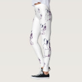Leggings Bulldog Français Chien Chien Chien Chien Chien Cut (Gauche)