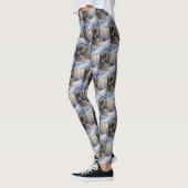 Leggings Bulldog Qu'Il Neige Noël Brossé (Gauche)