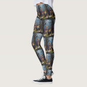 Leggings Bulldog Whimsical Halloween peinture (Gauche)
