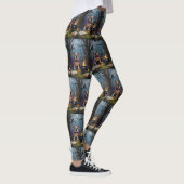 Leggings Bulldog Whimsical Halloween peinture (Droite)