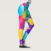 Leggings Bulle colorée Art Abstrait (Droite)