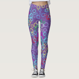 Leggings bulle motif 02.b LPurple BG