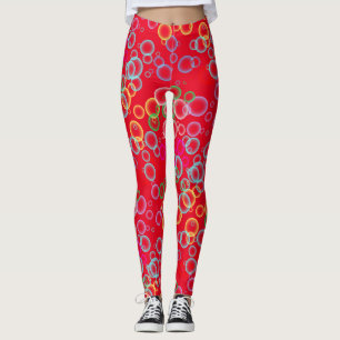 Leggings bulle motif 02.b Rouge BG