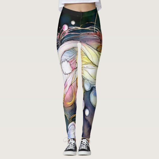 Leggings Bulles Abstraites (Devant)
